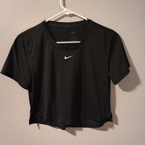 Nike Women's Black Short Sleeve Tee Crop Top